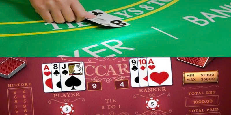 So sánh điểm player và banker khi đã rút lá bài thứ 3